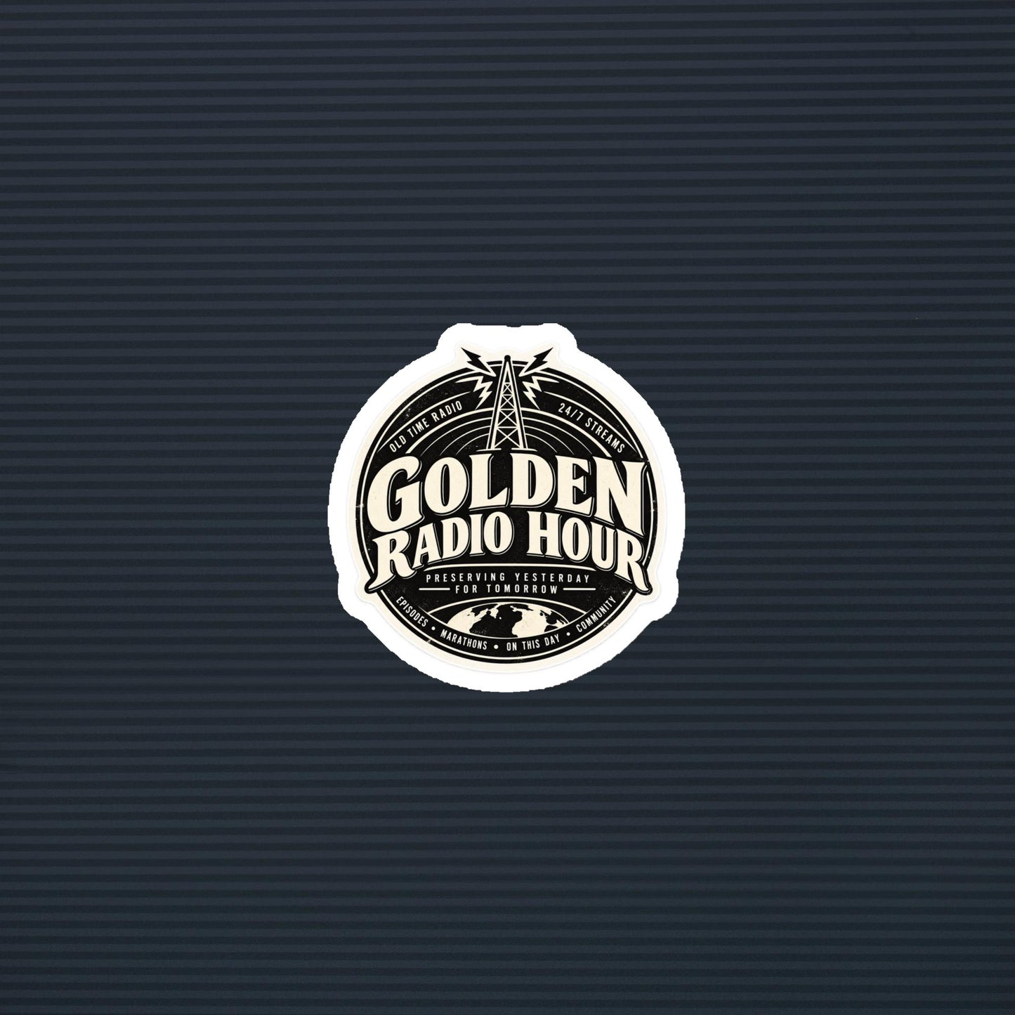 Golden Radio Hour Preserving Yesterday for Tomorrow magnet, 3×3 mockup