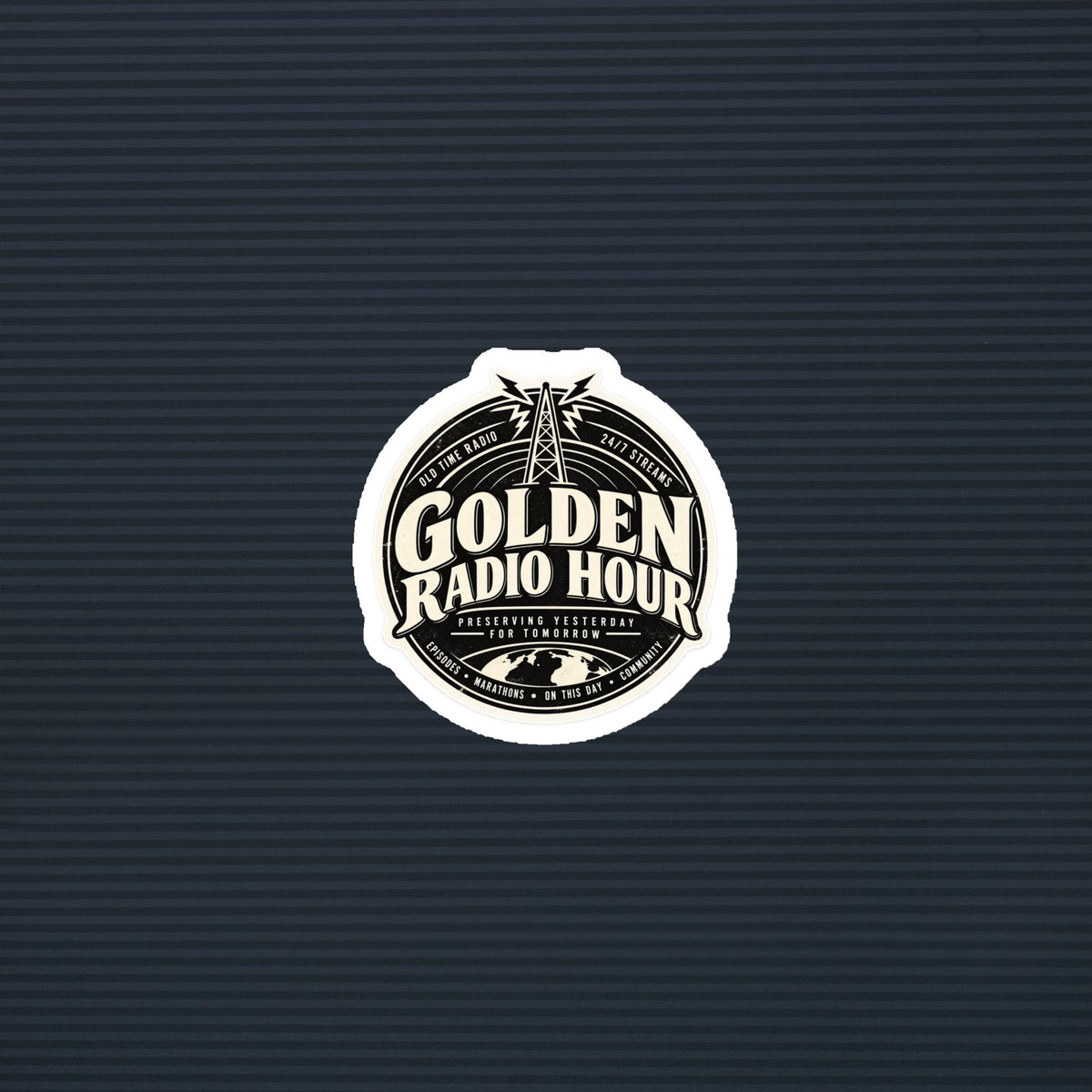 Golden Radio Hour Preserving Yesterday for Tomorrow magnet, 3×3 mockup
