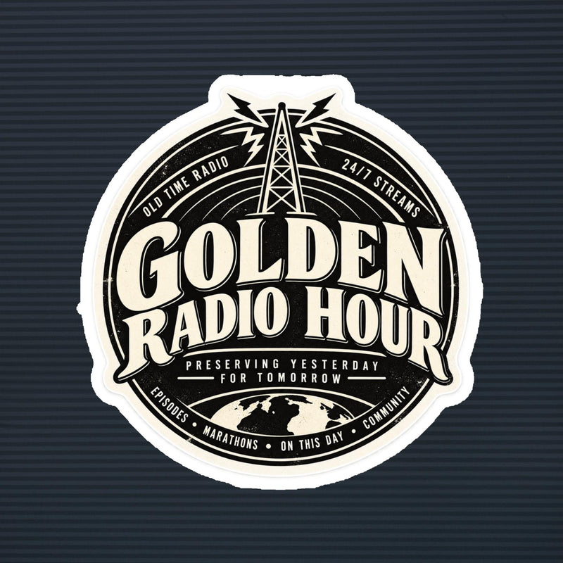 Golden Radio Hour Preserving Yesterday for Tomorrow magnet, 6×6 mockup