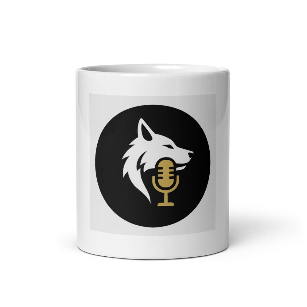 Example custom Golden Radio Hour mug, 11 oz, front view